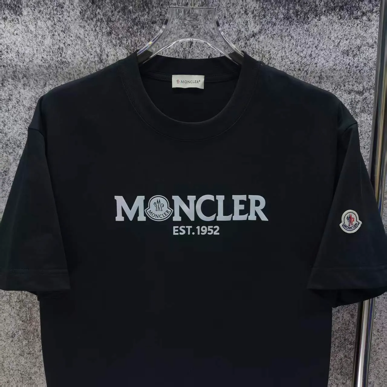 MONCLE* 2026 New Arrival logo t Same Style Size S M L XL XXL Black White Navy Blue